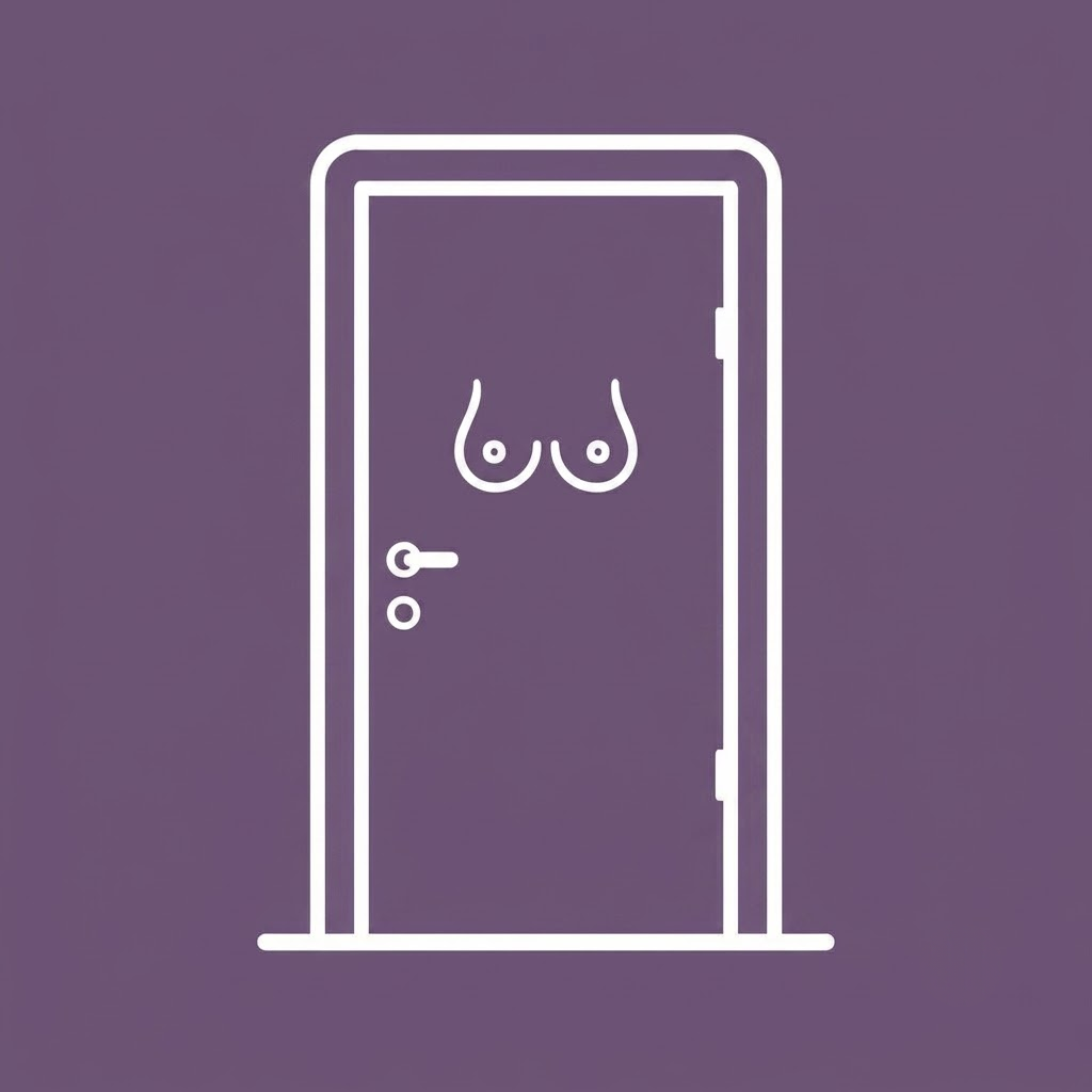 A door, slightly drawn